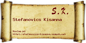 Stefanovics Kisanna névjegykártya